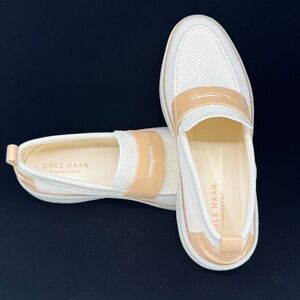 Cole Haan Men's Penny Loafer 11.5M Off-White with Beige